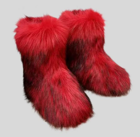 Red Fur Boots