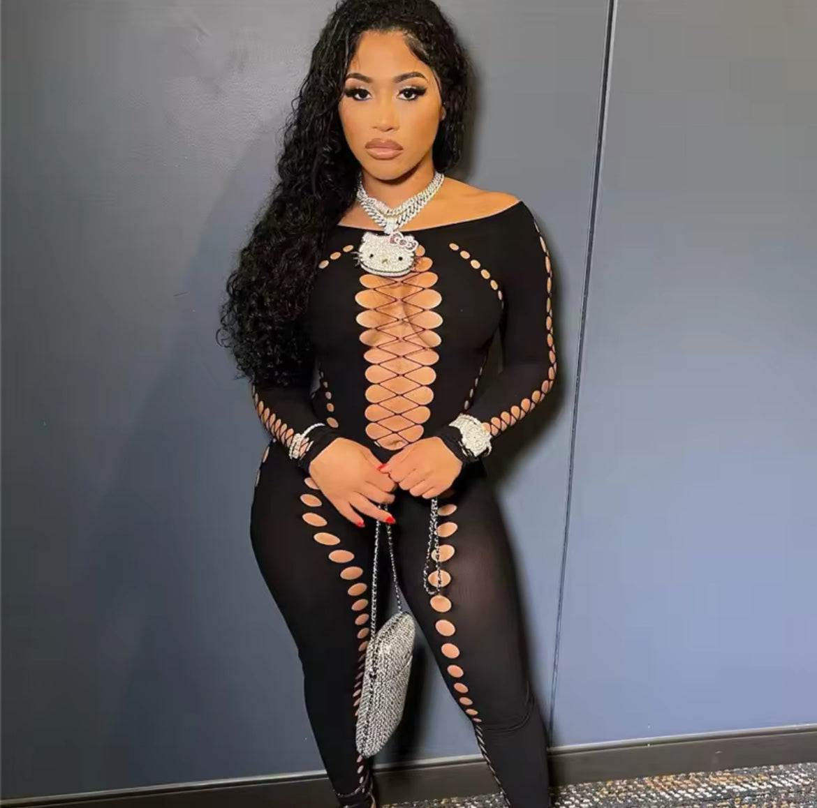 Lexy Bouijee Fishnet Jumpsuit